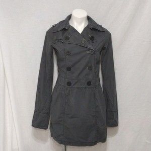 Free People Lightweight Double Breasted Chambray Trench Coat Size 4